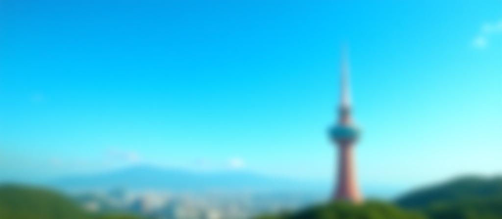 서울 남산타워와 맑은 하늘